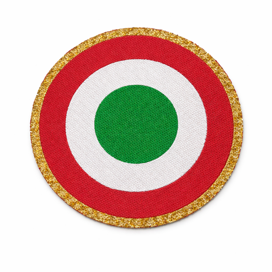 Patch-Toppa Microricamata in HD/Jacquard (Alta Definizione) George la scimmietta Termoadesiva, Micro Filo, Diametro : cm. 6 - Prodotto in Italia