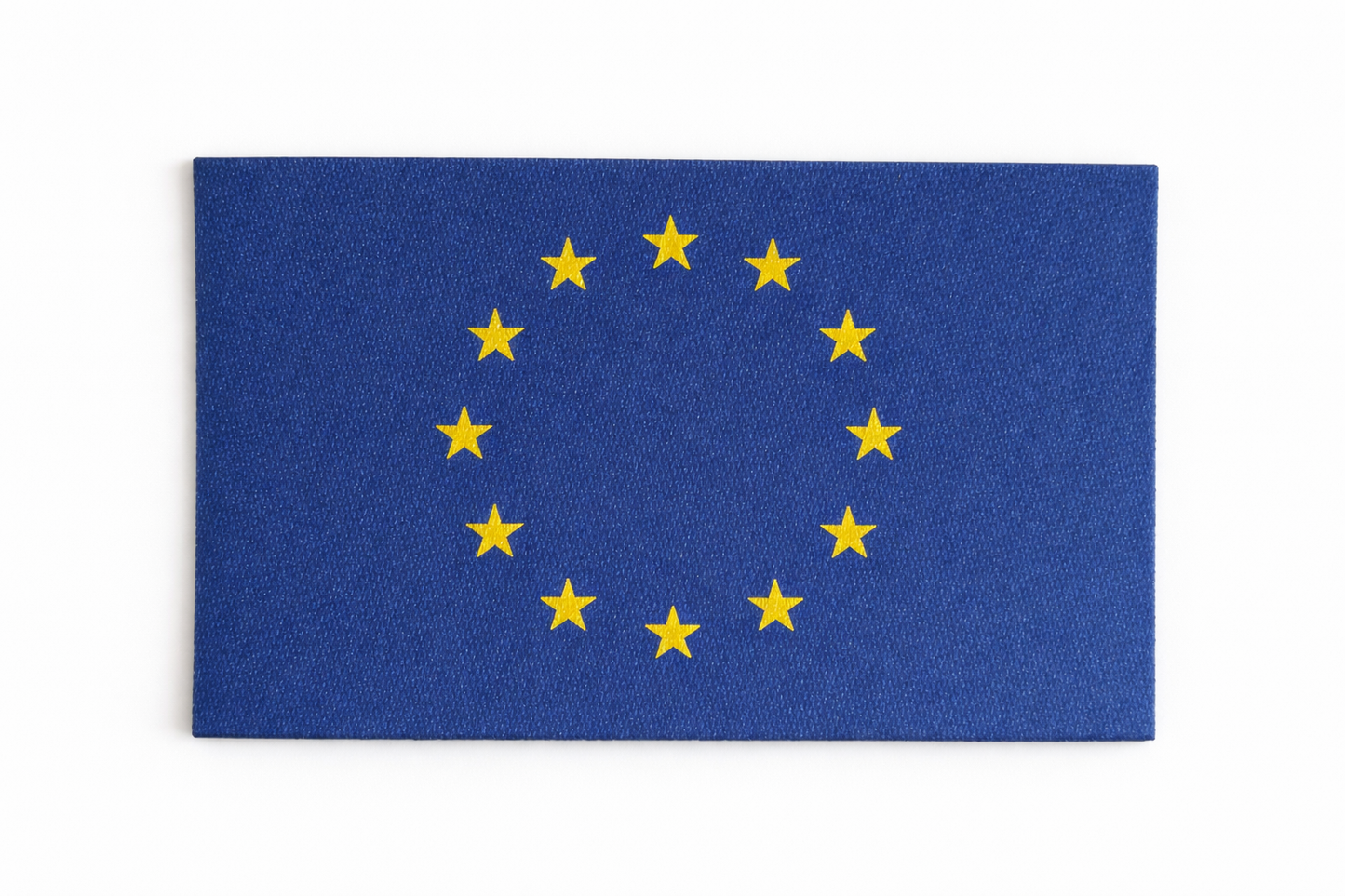 Patch-Toppa Microricamata in HD/Jacquard (Alta Definizione)Bandiera EUROPA Termoadesiva, Micro Filo