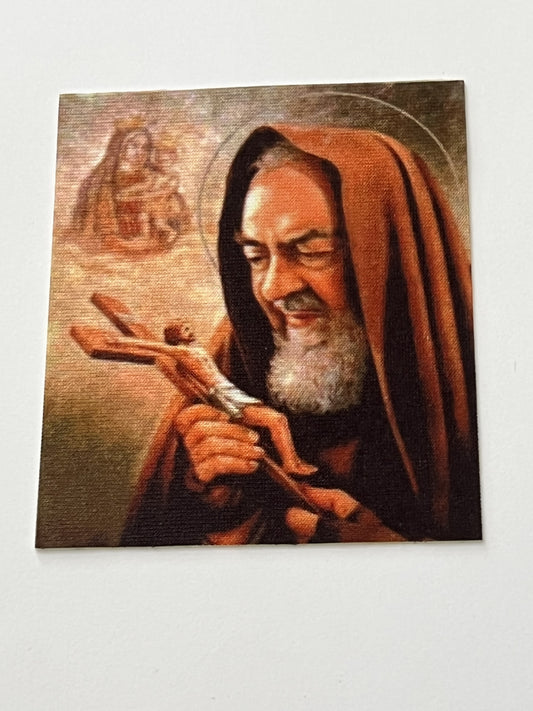 Patch-Toppa SUBLIMATICA - SAN PIO - Termoadesiva, Dimensioni : H.cm.7,7X L. cm.6,5- Made in Italy