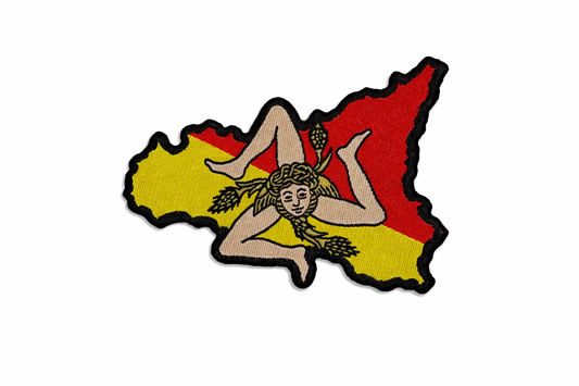 Patch-Toppa Microricamata in HD/Jacquard (Alta Definizione) TRINACRIA Termoadesiva, Micro Filo